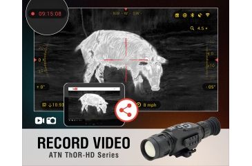 Image of ATN ThOR-HD Thermal Imaging Rifle Scopes, 5-50x, 50 mm, Multiple Patterns &amp; Color Options Reticles, Black, TIWSTH645A