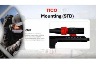Image of ATN TICO-LTV 1-4x25mm, 320x240, 12 Micron Thermal Clip-On Rifle Scope w/QDM mount, Black, TICOLTV325X