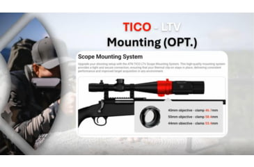 Image of ATN TICO-LTV 1-4x25mm, 320x240, 12 Micron Thermal Clip-On Rifle Scope w/QDM mount, Black, TICOLTV325X