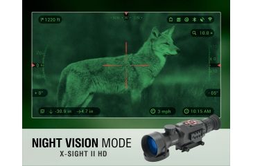 Image of ATN X-Sight II Smart Day/Night Rifle Scope w/HD Video, Wi-Fi, GPS, Smartphone Control via App, Black
