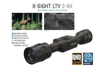Image of ATN X-Sight LTV 3-9x30mm Day/Night Hunting Rifle Scope, Black, DGWSXS309LTV