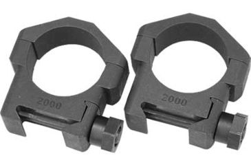 Image of Badger Ordnance Picatinny 30MM Medium Height Alloy Scope Ring, Black, BO30620