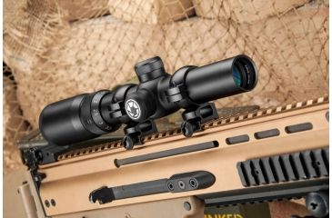 Image of Barska 1.25-4.5x26 Euro-30 Waterproof Rifle Scope, Black, 4 A Reticle - AC10018