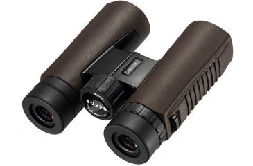 Image of Barska 10x26mm WP Embark Binoculars, Roof Prism, BAK-4, Right Eye Diopter, Brown AB12678