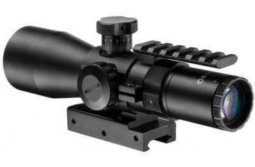 Image of Barska 3-9x42 IR Contour Rifle Scope w/ Accessory Rail Mount, 1/4 MOA, 1 in Scope Tube, Black AC12468