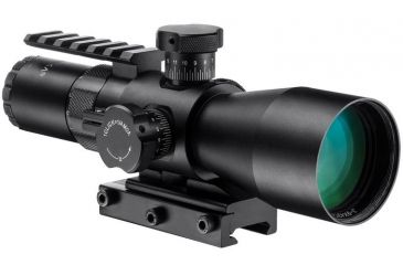 Image of Barska 3-9x42 IR Contour Rifle Scope w/ Accessory Rail Mount, 1/4 MOA, 1 in Scope Tube, Black AC12468