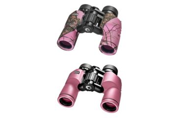 Image of Barska 8x30 WP Crossover Binocular, Waterproof, Fully Multi-Coated, Mossy Oak Winter Pink, Pink