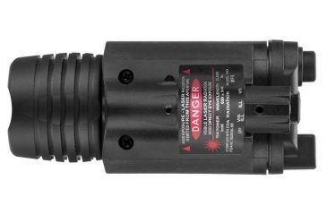 Image of Barska Laser LED Weapon Flashlight, CR123A, Red, 200 Lumens, Black, AU12714