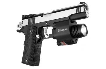 Image of Barska Laser LED Weapon Flashlight, CR123A, Red, 200 Lumens, Black, AU12714