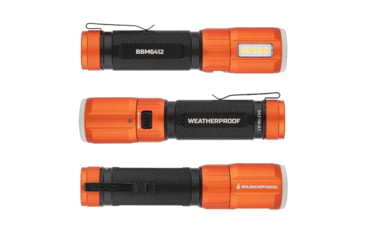 Image of Blackfire-Klein Outdoors Rechargeable LED Flashlight Lantern, Lithium-Ion, White, 500 Lumen, Black/Orange, BBM6412