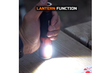 Image of Blackfire-Klein Outdoors Rechargeable LED Flashlight Lantern, Lithium-Ion, White, 500 Lumen, Black/Orange, BBM6412