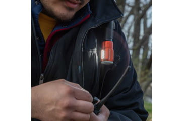 Image of Blackfire-Klein Outdoors Rechargeable LED Flashlight Lantern, Lithium-Ion, White, 500 Lumen, Black/Orange, BBM6412