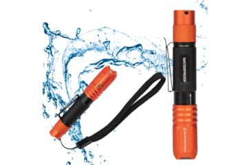 Image of Blackfire-Klein Outdoors Rechargeable LED Pocket Flashlight, Lithium-Ion, White, 275 Lumen, Black/Orange, BBM6411