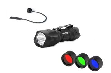 Image of Brite Strike Blue Dot Tactical Ultimate KIT w/ Blue Dot Tactical Flashlight, Straight Remote Pressure Switch and Red Lens only