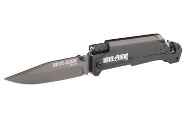 Image of BriteBrite-Blade Tactical Lighted Survival Knife w/ Mini LED Flashlight,.3.5in, Straight Edge BSTLSK-100-STRAIGHT