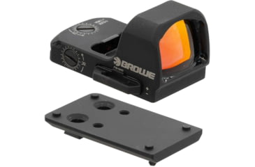 Image of BROWE 1x23mm 3 MOA Red Dot Micro Reflex w/DOCTER Footprint, GLOCK Dovetail Adapter, Black, One Size, BMR-3MOA-GL