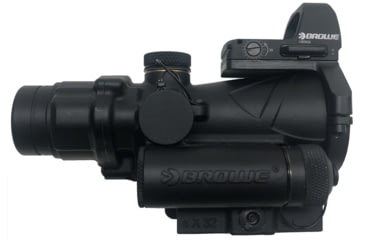 Image of BROWE 1x23mm 3 MOA Red Dot Micro Reflex w/RMR Footprint, Side Loading Battery w/ACC-011 4x32 Adapter, Black, One Size, BMR-3MOA-RS-011