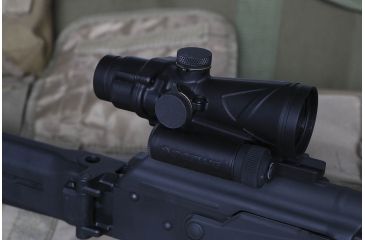 Image of BROWE 4x32 Combat Optic Rifle Scope, 5.56mm Chevron RS, Red, Black, BCO-001-RS
