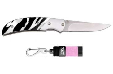 Image of Browning Prism II Zebra Knife &amp; LED Keychain Light Combo