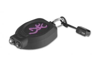 Image of Browning Zipper Pull Keychain Pink Flashlight,1 White LED 13 Lumens, 1 Green LED 6 Lumens 3713375