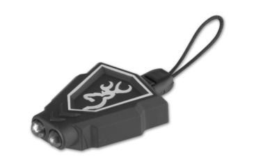 Image of Browning Zipper Pull Keychain White Black Label Flashlight,1 White LED 13 Lumens, 1 Red LED 3 Lumens 3713385