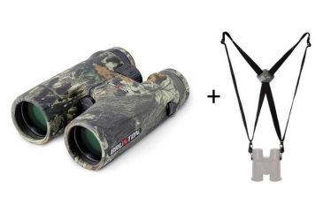 Image of Brunton Eterna 15x51mm High Power Roof Prism Binoculars, Camo E1551-CAMO w/ Brunton Binocular Stabilizing Packstrap, Black 4080