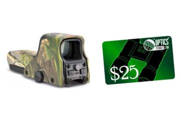 Image of Eotech 512 Red Dot Sight, Black w/AA Battery, Aiming Dot Reticle, Real Tree Camo &amp; FREE 25 OpticsPlanet.com e-Gift Certificate 512.RT-KIT2