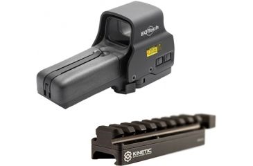 Image of EOTech Holographic Weapon Sight, Non-Night Vision Compatible 518.A65 w/ Kinetic Development Group SIDELOK Universal Scope Riser 518.A65-KIT4
