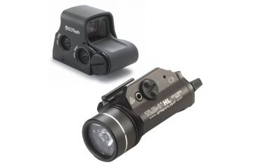 Image of EOTech Transverse Red Dot Sight, 68 MOA Ring w/ two 1 MOA Dot, w/ Streamlight TLR-1 HL, Black, XPS3-2-KIT6