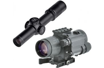 Image of Leupold Mark 6 Scope 1-6x20mm 7.62 M6C1 GEN 3 Illum. FF with Armasight Co-Mini-3 Alpha Mg Night Vision Mini Clip-On 114337-KIT1