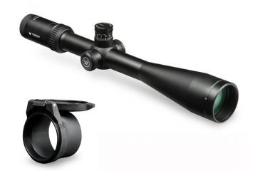 Image of Vortex Viper HS LR 6-24x50 mm Rifle Scope, 30 mm Tube, First Focal Plane, Black, Hard Anodized, Non-Illuminated XLR MOA Reticle, MOA Adjustment, w/ Vortex Defender Flip Cap, VHS-4315-LR-KIT1