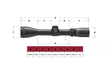 Image of Burris Handgun 3-12x32 mm Rifle Scope, 1 in Tube, Second Focal Plane, Matte, Non-Illuminated Ballistic Plex Reticle, MOA Adjustment, Black, 200309