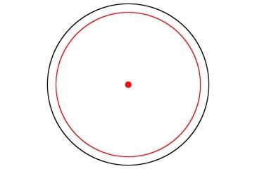 Image of Bushnell 1x28mm red dot, 4 Dial-in Red or Green Reticles w/Rings, Matte Black AR730135C