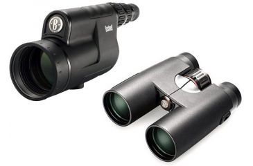 Image of Bushnell Excursion 20-60x80mm Spotting Scope and Bushnell 620142 Elite E2 10x42 Binocular