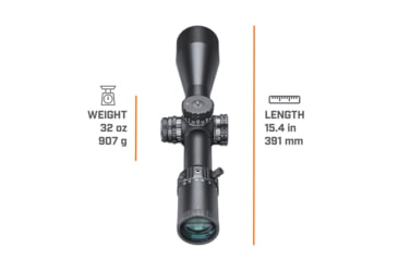 Image of Bushnell Match Pro ED 5-30x56mm Rifle Scope, 34mm Tube, First Focal Plane, MRAD, DM2 Reticle, Black, small, MP53056DMI