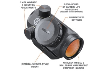 Image of Bushnell Red Dot Trs-125 1x22 3moa Dot Weaver Style