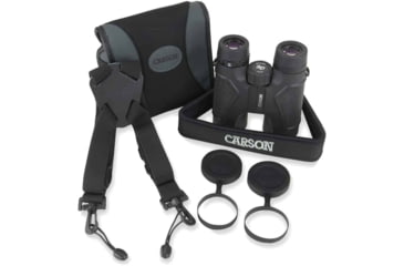 Image of Carson 3D 10x42mm Roof Prism Waterproof Birding Binoculars, Matte, Black, TD-042ED