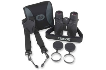 Image of Carson 3D 8x42mm Roof Prism Binoculars, Matte, Black, TD-842ED