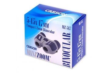 Image of Carson 5-15x17mm MiniZoom Binoculars, Gray/Black, MZ-517
