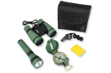 Image of Carson Adventure Pak Binoculars, 5x30mm, Roof Prism, Matte Green, HU-401