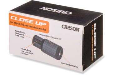 Image of Carson CloseUp 6x18 Close-Focus Portable Monocular, Gray/Black CF-618