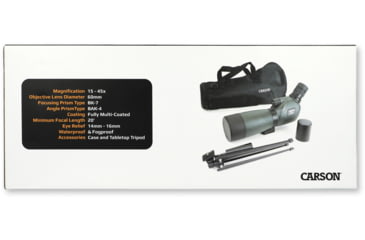 Image of Carson EverGlade 15-45x60mm Spotting Scope, Black/Grey SS-560