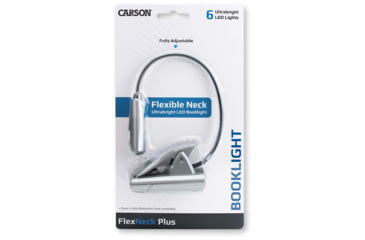 Image of Carson Ultra-Bright Fully Adjustable 6 LED Book Light, Grey FL-66