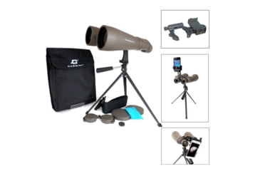 Image of Cassini 15 x 70mm Porro Prism Binoculars w/ Smart Phone Adapter, Gray, SS-C1570