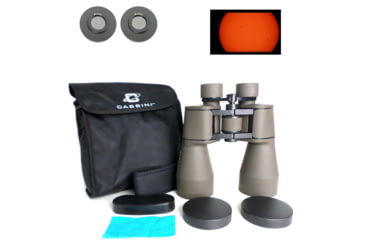 Image of Cassini 20 x 60mm Porro Prism Binoculars w/ Solar Filter Caps, Gray, C-2060SF