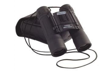 Image of Coleman Binoculars 10X25mm, Fully Coated Lenses, 96m/1000m Field of View, 6.3 Relative Brightness, Black 2000016458