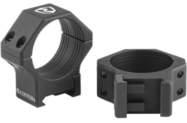 Image of Riton by Contessa 30mm Light Picatinny Rifle Scope Rings, 8mm height, Black, NSN #, XRC308A23