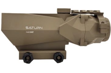 Image of Cosmic Tactical Saturn 4x32mm Tactical 32mm Tube Rifle Scope, Green Chevron Reticle, Tan, S4x32TG-556