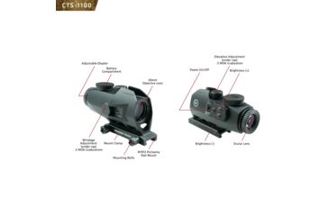 Image of Crimson Trace 3.5x Battlesight, Illuminated Hybrid BDC Reticle, Picatinny Mount, Black CTS-1100