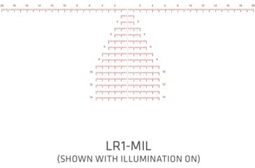 Image of Crimson Trace 3 Series Tactical Rifle Scope, 4-20x50mm, FFP, 30mm Tube, LR1-MIL Illuminated Reticle, Black, CTL-3420